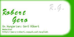 robert gero business card
